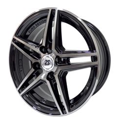 LLANTAS 14X6 4X100 ET35 CB73.1 BLACK MACH 145334 -  14 4X100 | ZS MOTOR