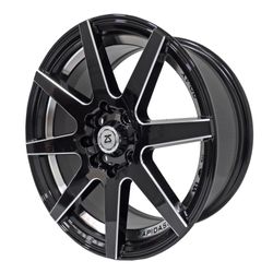 LLANTAS 15X6.5 8X100/114.3 ET35 BLK MILL 155508 -  15 4X100 - 15 4X114 | ZS MOTOR
