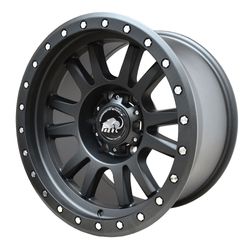 LLANTAS 17X9 6X139.7 ET-12 CB110 MATT BLACK TANAY -  17 6X139 | MAMMOOTH OFFROAD