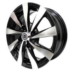 LLANTAS 13X5 4X100 ET35 CB73 BLACK MACHINE 13110 -  13 4X100 | ZS MOTOR