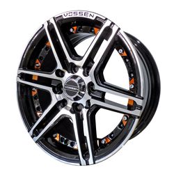 LLANTAS 13X6.0 8X100/114.3 BLACK ORANGE IV60631 -  13 4X100 - 13 4X114 | ZS MOTOR