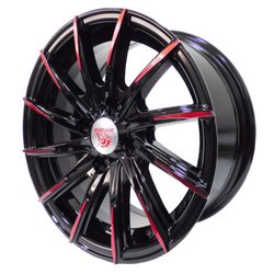 LLANTAS 14X6 4X100 ET35 CB67.1 BK MAC FACE RED RD5 -  14 4X100 | ZS MOTOR