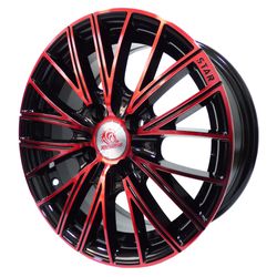 LLANTAS 14X6 4X100 ET35 CB67.1 BK MAC FACE RED RD5 -  14 4X100 | ZS MOTOR