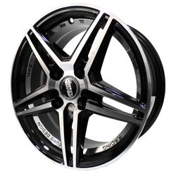 LLANTAS 14X6 4X100 ET35 CB67 BLK MACH FACE 145334 -  14 4X100 | ZS MOTOR