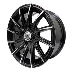 LLANTAS 14X6 4X100 ET35 CB73 BLK MACHINE 141203 -  14 4X100 | ZS MOTOR