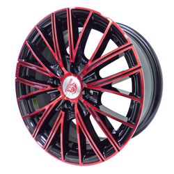 LLANTAS 14X6 4X100 67.1 ET35 MB/ROJO 145452RD-S4 -  14 4X100 | TEKMOTOR