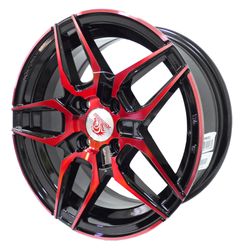 LLANTAS 14X6 4X100 CB67.1 ET35 MB+RED 145530 -  14 4X100 | TEKMOTOR