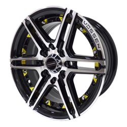 LLANTAS 13X6.0 8X100/114.3 BLACK YELLOW IV60631 -  13 4X100 - 13 4X114 | ZS MOTOR