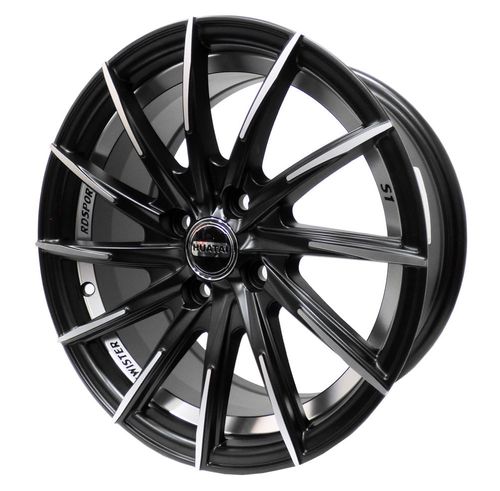 LLANTAS 15X6.5 4X100 ET35 CB73.1 BLK MACH FACE 120 -  15 4X100 | ZS MOTOR