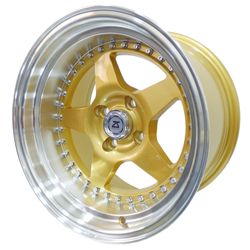 LLANTAS 15X9.0 4X100 GOLD ML J3090 -  15 4X100 | ZS MOTOR