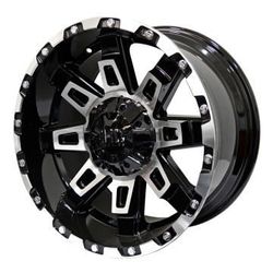 LLANTAS 18X9 5X127 ET0 CB87.1 BLACK MACHINE 526 -  18 5X127 | ZS MOTOR