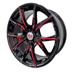 LLANTAS 17X7.5 5X100 CB73.1 BL+MIL+RED 175548RDM109 -  17 5X100 | TEKMOTOR