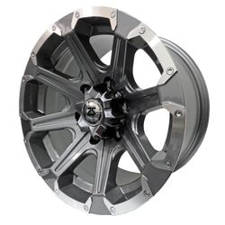 LLANTAS 16*8.5 6X139 ET0 CB110 GUN METAL MACHINE -  16 6X139 | ZS MOTOR