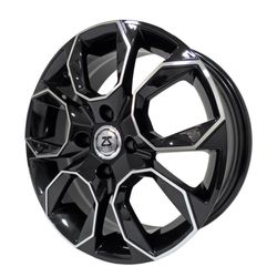 LLANTAS 15X6 4X100 ET35 CB73.1 BLACK MACHIN 155104 -  15 4X100 | ZS MOTOR