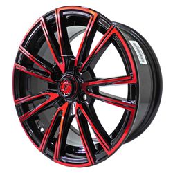 LLANTAS 15X6.5 4X100 CB73.1 ET35 MB+RED 157136-RD -  15 4X100 | TEKMOTOR