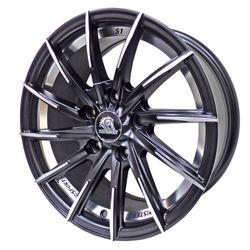 LLANTAS 15X6.5 5X114.3 BLACK MACHINE UC 151203RDS-1 -  15 5X114 | TEKMOTOR