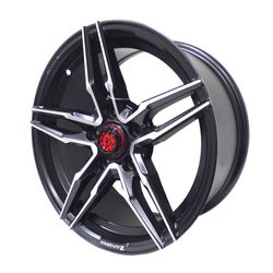 LLANTAS 16X7 5X114.3 BLACK MACHINE MILL 165498RD-R1 -  16 5X114 | TEKMOTOR
