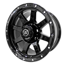 LLANTAS 16X8 6X139 ET-10 CB110 BLK FACE RIVET IV49 -  16 6X139 | ZS MOTOR