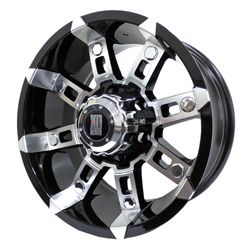 LLANTAS 16X8 6X139.7 (851) BLACK + FACE MACHINED -  16 6X139 | ZS MOTOR