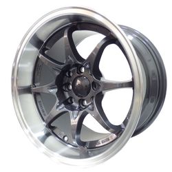 LLANTAS 15x9 8X100-114.3 GUN/METAL MACHI LIP J6958 -  15 4X100 - 15 4X114 | ZS MOTOR