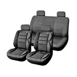 CUBRE-ASIENTO-ELEGANT-PU-CUERINA-8PCS-BLACK-GREY