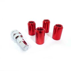 SET 16 TUERCAS+LLAVE 14X1.50 L32 ROJA 2809