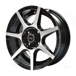 LLANTAS 14X5.5 4X100 ET32 CB73.1 BLK MACHIN 147078 -  14 4X100 | RASCH