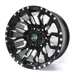 LLANTAS 17X9 6X139.7 BLK+MILL CB110 ET0 176158 -  17 6X139 | ZS MOTOR