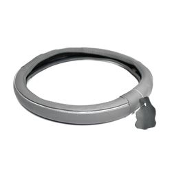 CUBRE VOLANTE CUERO D.GRIS TALLA L (40CM)