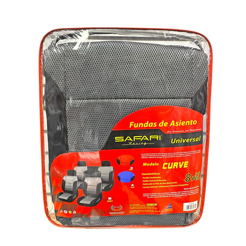 CUBRE-ASIENTO-CURVE-8PCS-GREY-BLACK