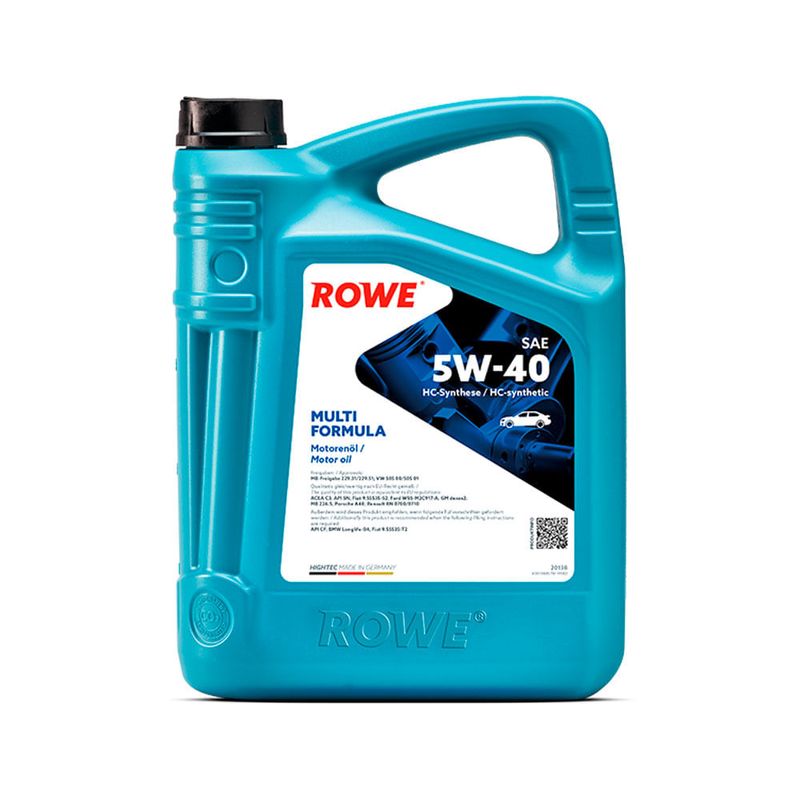 ACEITE MOTOR ROWE HIGHTEC MULTI FORMULA 5W40 5 LTS