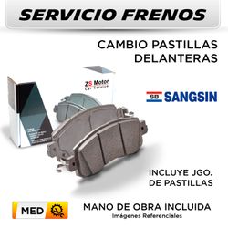 SERVICIO FRENOS - CAMBIO PASTILLAS MAZDA 6 16V 2.0 2013 - 2016 - DELANTERAS | PAST. SANGSIN
