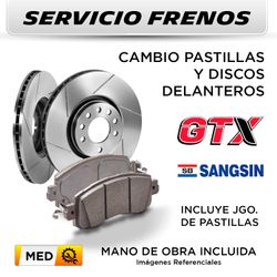 SERVICIO FRENOS - CAMBIO PASTILLAS Y DISCOS MAZDA 3 1.6 2013 - 2019 - DELANTEROS | DISC. GTX - PAST. SANGSIN 02