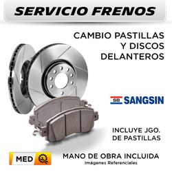 SERVICIO FRENOS - CAMBIO PASTILLAS Y DISCOS MAZDA 6 2.0 2013 - 2016 - DELANTEROS | DISC. SANGSIN - PAST. SANGSIN