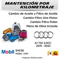 MANTENCIÓN POR KILOMETRAJE AUDI A1 TDI 2.0CC | B -  MANTENCIÓN AUTOMOTRIZ