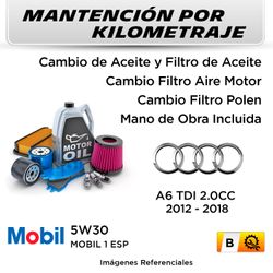 MANTENCIÓN POR KILOMETRAJE AUDI A6 TDI 2.0CC | B -  MANTENCIÓN AUTOMOTRIZ