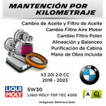 MANTENCION-POR-KILOMETRAJE--BMW-X3-20i-2.0CC--2018---2023--|-SERVICIO-TODO-INCLUIDO---A-KA01