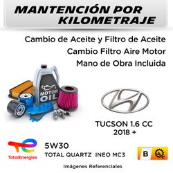 MANTENCIÓN POR KILOMETRAJE  HYUNDAI TUCSON 1.6CC  2018 +  | SERVICIO TODO INCLUIDO - B KB01