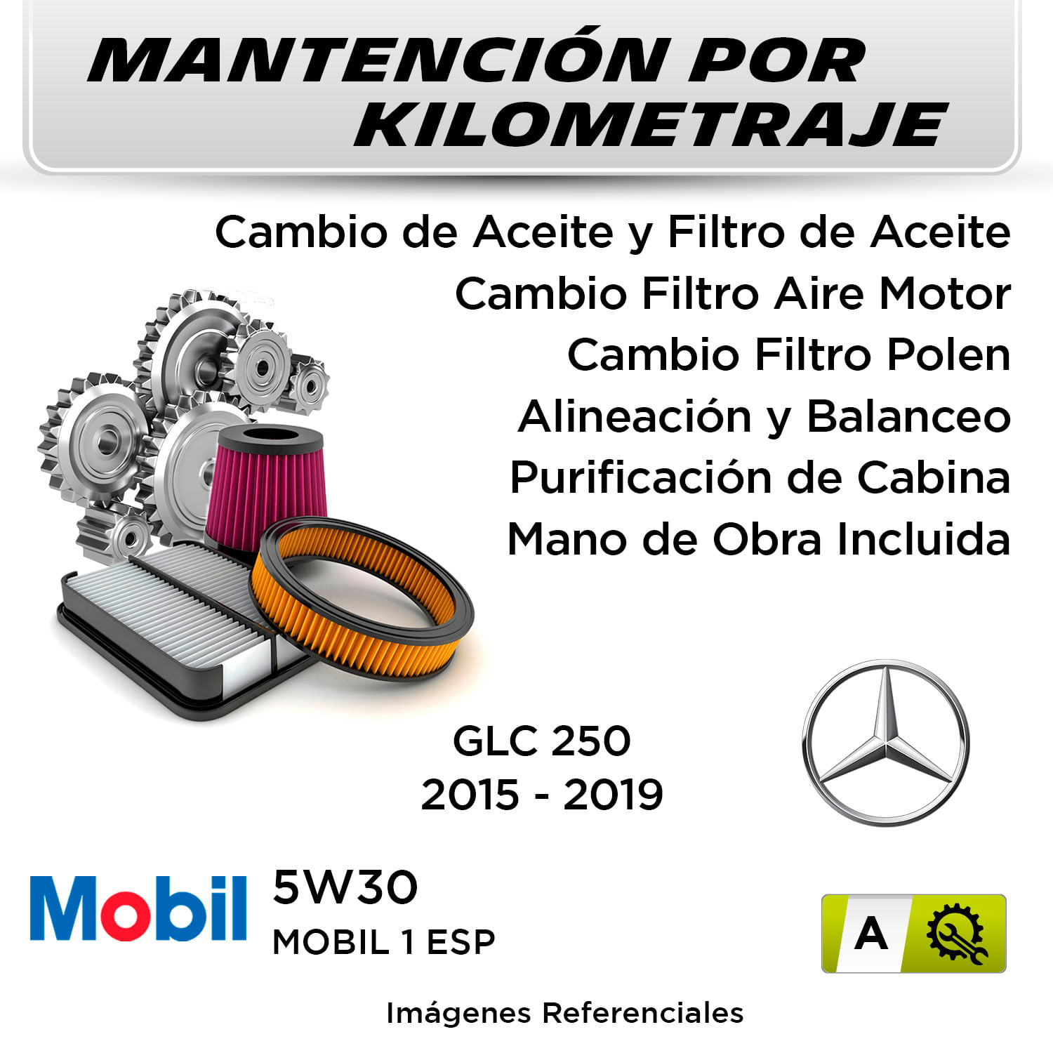 MANTENCIÓN POR KILOMETRAJE MERCEDES GLC 250 2015 - 2019 | SERVICIO TODO ...