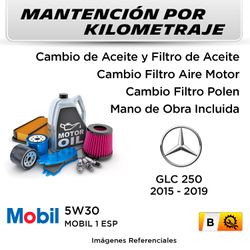 MANTENCIÓN POR KILOMETRAJE  MERCEDES GLC 250  2015 - 2019  | SERVICIO TODO INCLUIDO - B MKB1