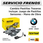 FRENOS---CAMBIO-PASTILLAS-TRASERAS-BMW-X3D-2018-2023----INCL-SENSOR-|-P.-TEXTAR