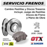 FRENOS---CAMBIO-PASTILLAS-Y-DISCOS-TRASEROS--PEUGEOT-3008-BLUE-HDI-2016-2020--|--DISC.--GTX---PAST.--SANGSIN