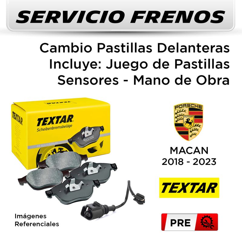 FRENOS---CAMBIO-PASTILLAS-DELANTERAS-PORSCHE-MACAN-2018-2023----INCL-SENSOR-|-P.-TEXTAR