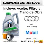 SERVICIO-CAMBIO-DE-ACEITE-MOBIL-1-5W30-4-LT-ESPEC---FILTRO-HU6014-1z-MANN-|-AUDI-A1--2015-2022