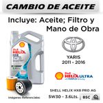 CAMBIO-DE-ACEITE-5W30-SHELL-HX8-PRO-AG-4L---FILTRO-HU6006z-HANZO-|-TOYOTA-YARIS-1.3--2011-2016