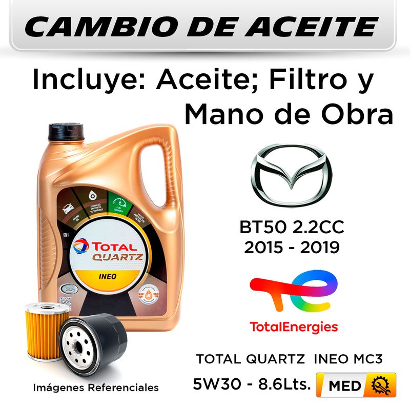 CAMBIO-DE-ACEITE-TOTAL-INEO-MC3-5W30-5L---FILTRO-HU7002z-HANZO-|-MAZDA-BT50-2.2--2015-2019