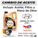 CAMBIO-DE-ACEITE-TOTAL-INEO-MC3-5W30-5L---FILTRO-W610-82-HANZO-|-HYUNDAI-GRAND-i10-1.2--2019-