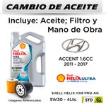 CAMBIO-DE-ACEITE-5W30-SHELL-4L---FILTRO-W610-82-HANZO-|-HYUNDAI-ACCENT-1.6--2011-2017