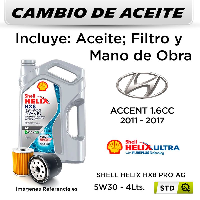 CAMBIO-DE-ACEITE-5W30-SHELL-4L---FILTRO-W610-82-HANZO-|-HYUNDAI-ACCENT-1.6--2011-2017