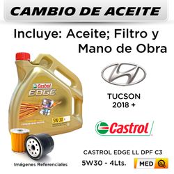 CAMBIO DE ACEITE HYUNDAI TUCSON 1.6 2018 - | CASTROL 5L - FILTRO W811/80 HANZO